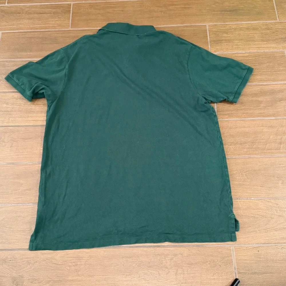 Polo Ralph Lauren Mens Green Cotton Pique Short Sleeve Polo Shirt XL